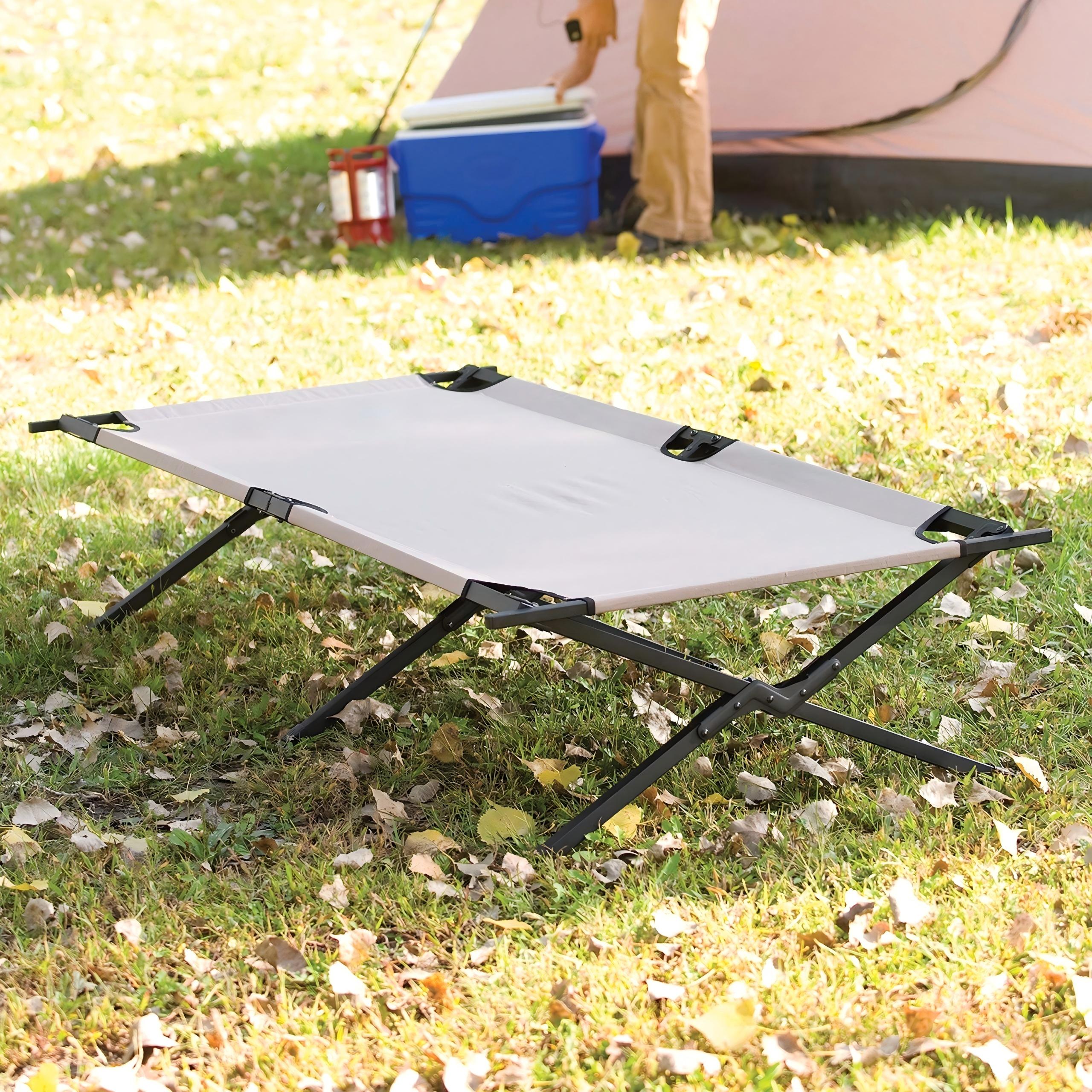 Trailhead II Large Folding Cot with Easy Setup & Takedown, Supports Adults up to 6ft 2in or 300lbs, Great for Camping, Lounging, Elevated Sleeping, Guests, & More